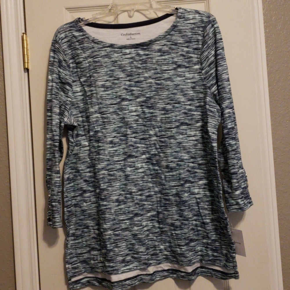 3/4 sleeve Croft and Barrow shirt